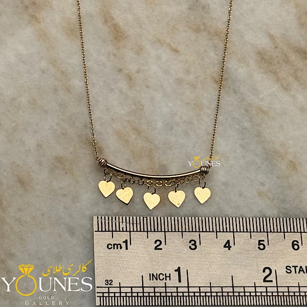 گردنبند قلب و البرنادو طلا